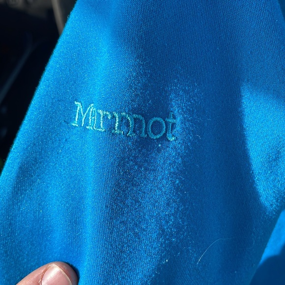 Marmot blue half zip. Fleece lined - Picture 3 of 3